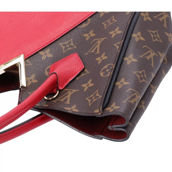 Louis Vuitton Monogram Kimono MM Brown Red Tote Bag Canvas Shoulder Bag M40459 - Picture 7 of 14